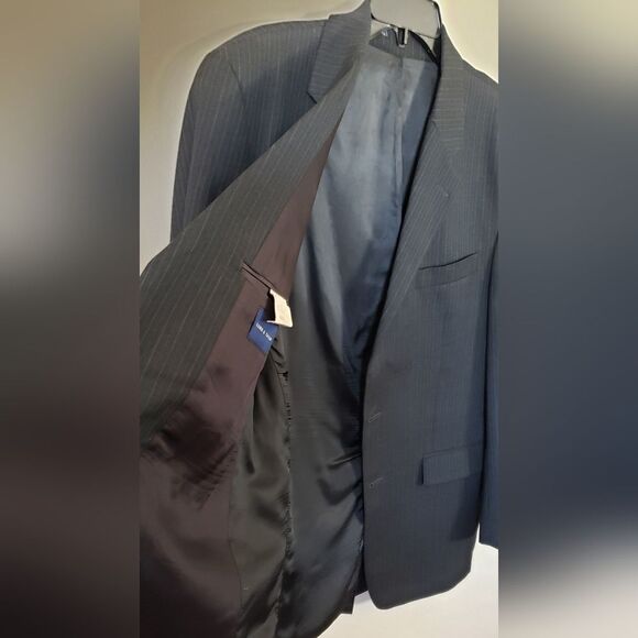 Lauren Ralph Lauren Men's Charcoal Gray and Blue Wool & Cashmere Blend S… - Picture 3 of 13